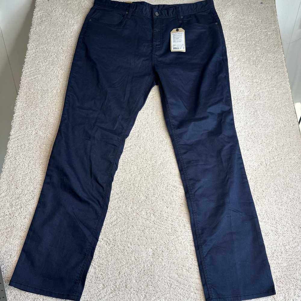 Men's NEW PrAna 40x32 Brion Slim Tapered‎ Jean Blue Outdoor Hiking - Picture 2 of 6